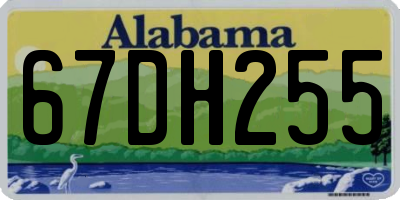 AL license plate 67DH255