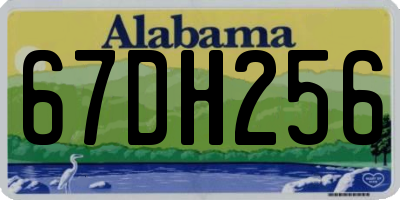 AL license plate 67DH256