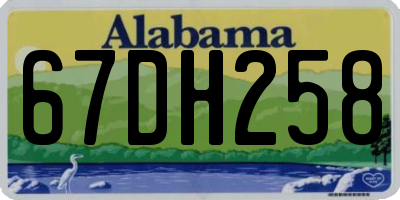 AL license plate 67DH258