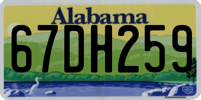 AL license plate 67DH259