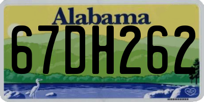 AL license plate 67DH262