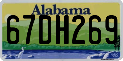 AL license plate 67DH269