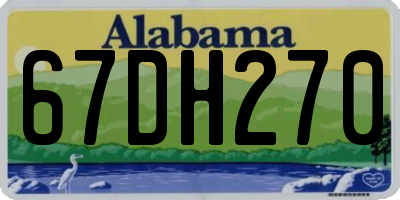 AL license plate 67DH270