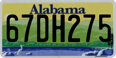 AL license plate 67DH275