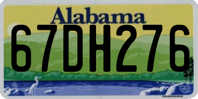 AL license plate 67DH276