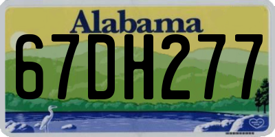 AL license plate 67DH277