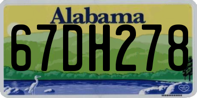 AL license plate 67DH278