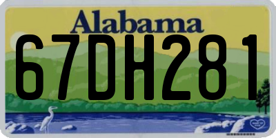 AL license plate 67DH281