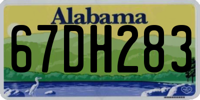 AL license plate 67DH283