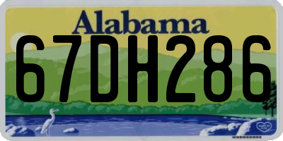 AL license plate 67DH286