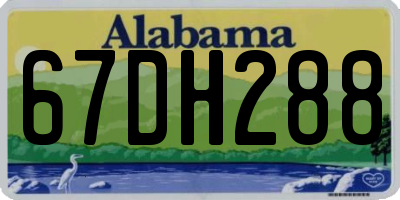 AL license plate 67DH288