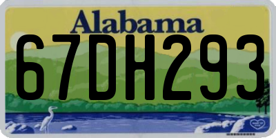 AL license plate 67DH293
