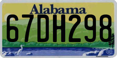AL license plate 67DH298