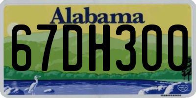 AL license plate 67DH300
