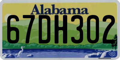 AL license plate 67DH302