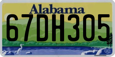 AL license plate 67DH305
