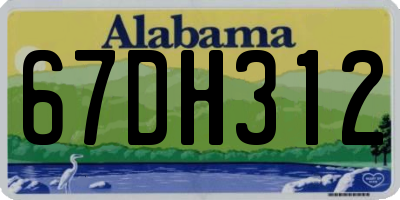 AL license plate 67DH312