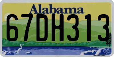 AL license plate 67DH313