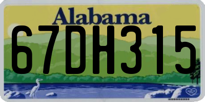 AL license plate 67DH315