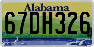 AL license plate 67DH326