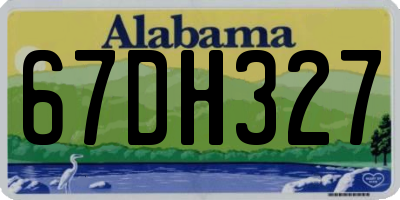 AL license plate 67DH327