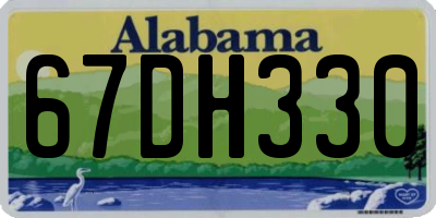 AL license plate 67DH330