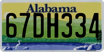 AL license plate 67DH334
