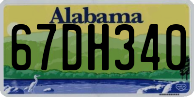 AL license plate 67DH340
