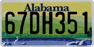 AL license plate 67DH351