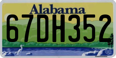 AL license plate 67DH352