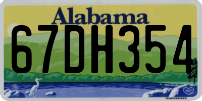 AL license plate 67DH354