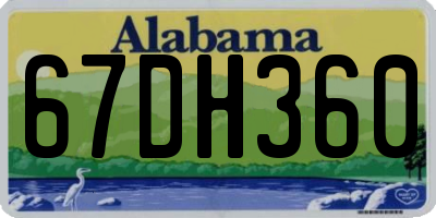 AL license plate 67DH360