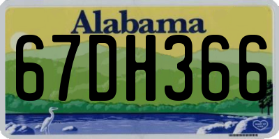 AL license plate 67DH366