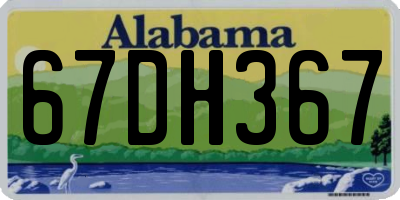 AL license plate 67DH367