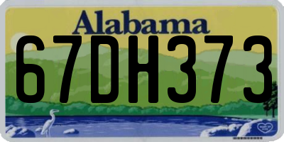 AL license plate 67DH373