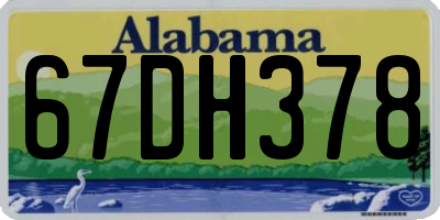 AL license plate 67DH378