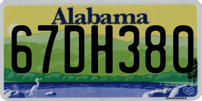 AL license plate 67DH380