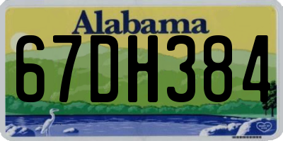AL license plate 67DH384