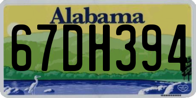 AL license plate 67DH394