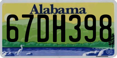 AL license plate 67DH398