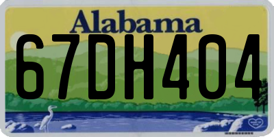 AL license plate 67DH404