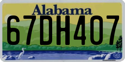AL license plate 67DH407