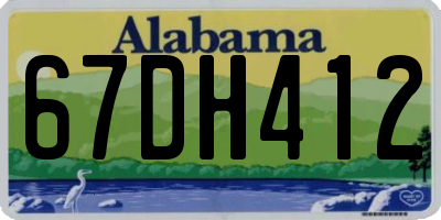 AL license plate 67DH412