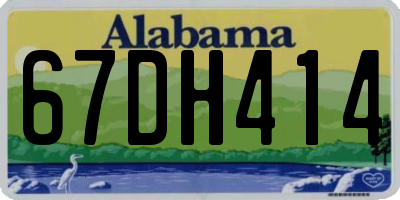 AL license plate 67DH414