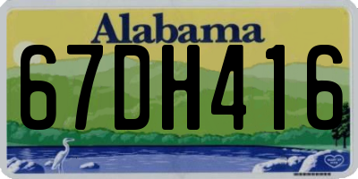 AL license plate 67DH416