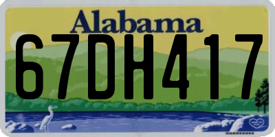 AL license plate 67DH417