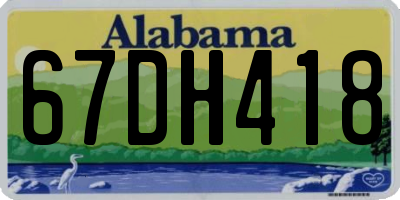 AL license plate 67DH418