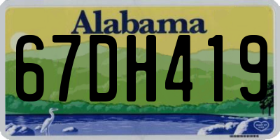 AL license plate 67DH419
