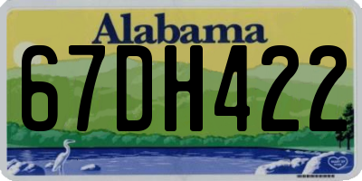 AL license plate 67DH422