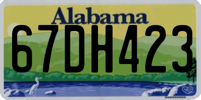 AL license plate 67DH423